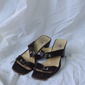 Calvin Klein Buckled Heeled Sandals